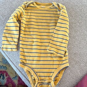 Carter's Yellow and Blue Striped Bodysuit